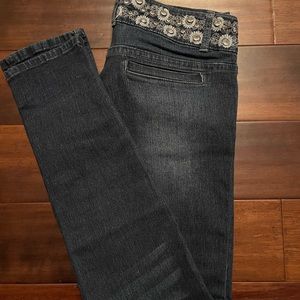 Women Jeans Sz 9 (Y Jeans )Blue Skinny Mid Rise Stretch Medium.